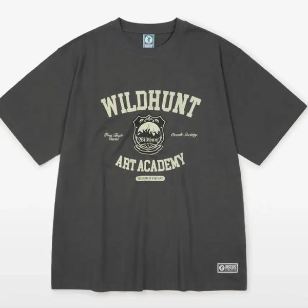 [BUNJANG] Blue Archive x Musinsa x Discus Athletic Wild Hunt Short Sleeve T-Shirt Charcoal L / 블루아카이브 무신사 와일드헌트 반팔 티셔츠 차콜 L