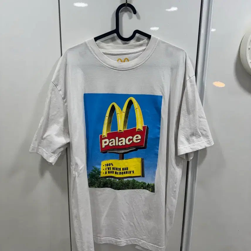 [BUNJANG] Palace McDonald's Collaboration Graphic T-Shirt White XL / 팔라스 맥도날드 반팔 티셔츠 화이트 XL