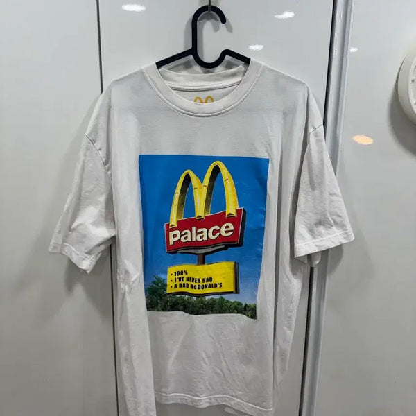 [BUNJANG] Palace McDonald's Collaboration Graphic T-Shirt White XL / 팔라스 맥도날드 반팔 티셔츠 화이트 XL