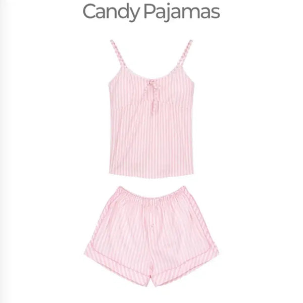 [BUNJANG] Candy Pajama Pink Stripe Set / 캔디 파자마 핑크 스트라이프