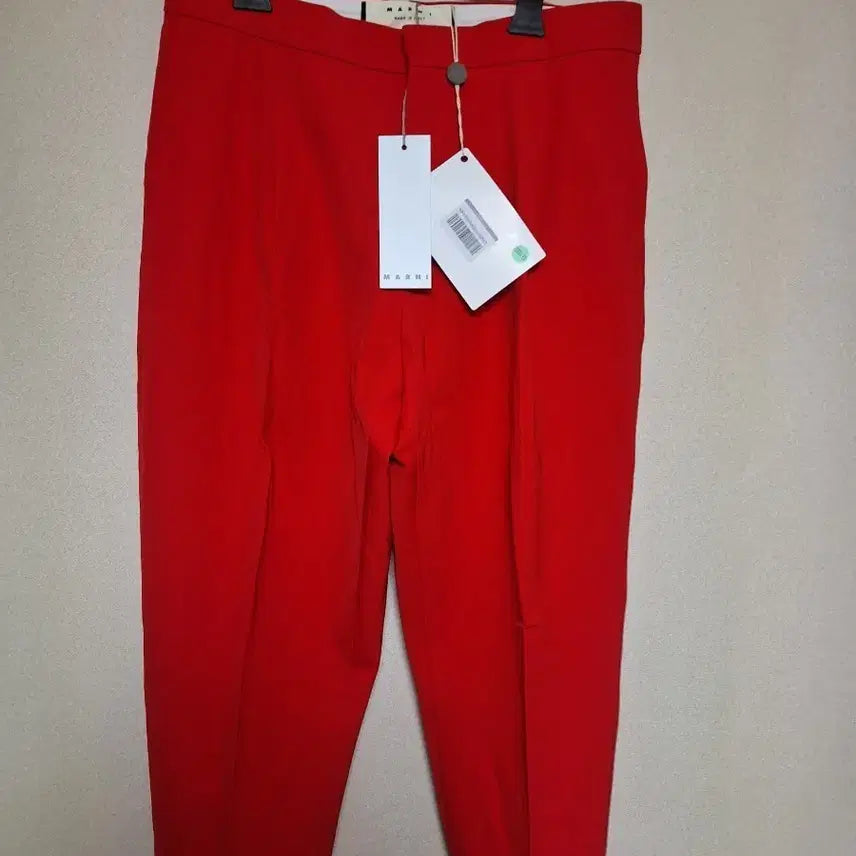 [BUNJANG] Marni Red Cotton Drill Pants (Size 42) / 마르니 레드 코튼 드릴 팬츠 42 (미사용)