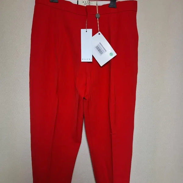 [BUNJANG] Marni Red Cotton Drill Pants (Size 42) / 마르니 레드 코튼 드릴 팬츠 42 (미사용)