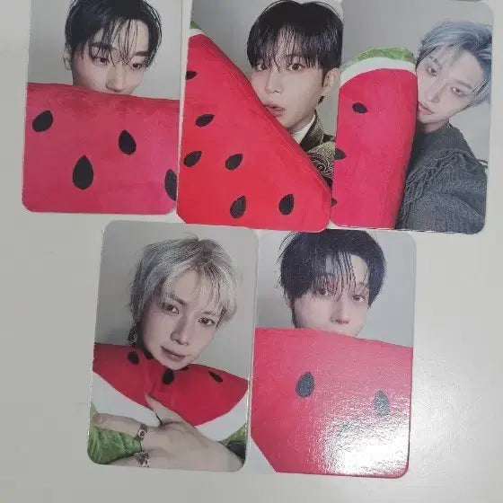 [BUNJANG] ATEEZ Golden Hour Watermelon Concept Photocard 8-Set Bundle / 에이티즈 골든아워5 미공포 희귀 수박컨셉 포카 8종 세트