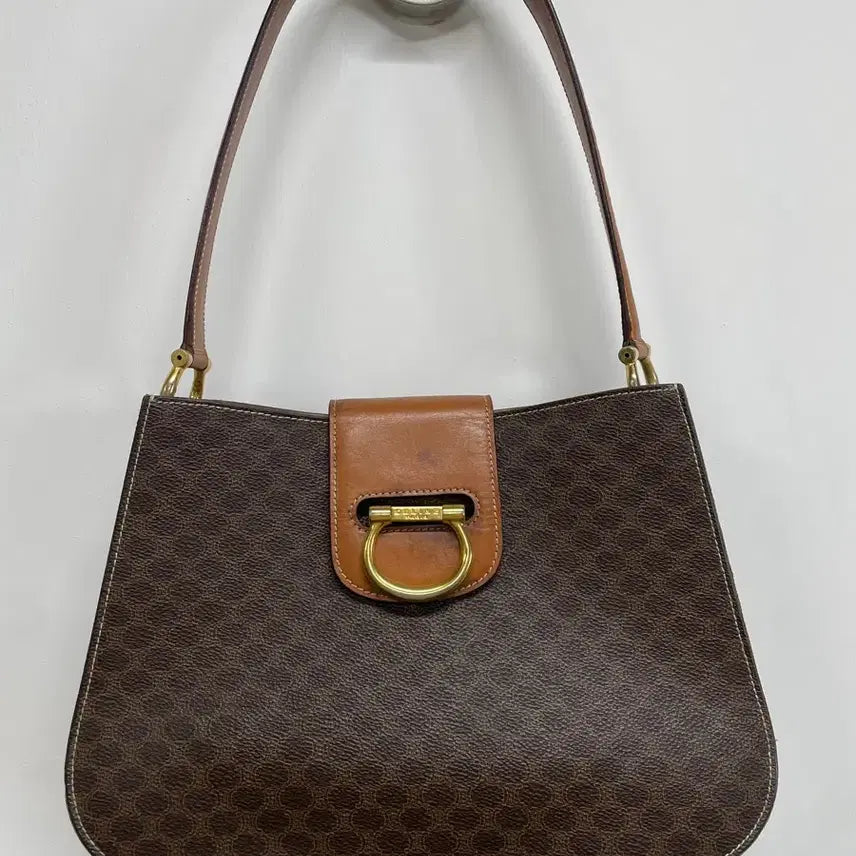 [BUNJANG] Celine Macadam Shoulder Bag Brown Vintage / 셀린느 마카담 숄더백 브라운(빈티지)