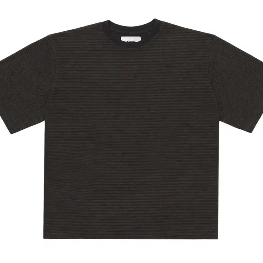 [BUNJANG] KAMYEN Back Pleats Stripe T-Shirt Brown / [OS] 카미엔 백플리츠 스트라이프 티 브라운