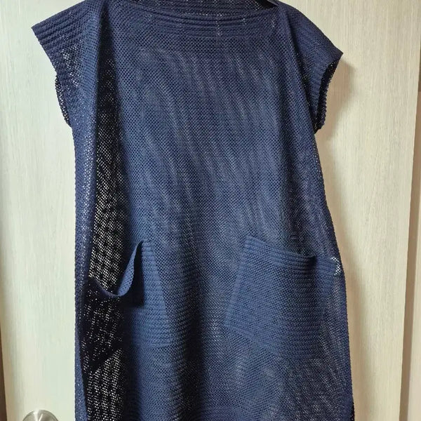 [BUNJANG] Issey Miyake ME Mesh Top Blouse Pleats / (정품) 이세이미야케 me 미 메쉬 탑 포켓 블라우스 플리츠