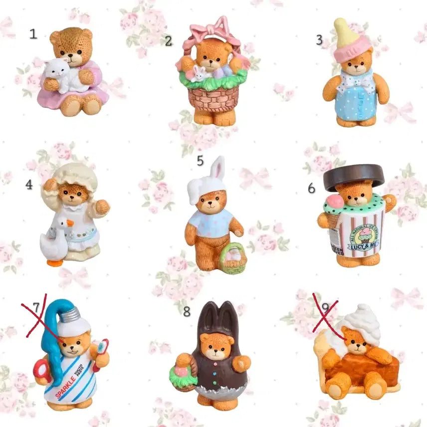 [BUNJANG] Lucy And Me "Bramblely" Collection Teddy Bear Figurine / Lucy And Me 빈티지소품 피겨린 루시앤미 에네스코 테디베어 곰돌이 장식 인테리어 수집 오브제