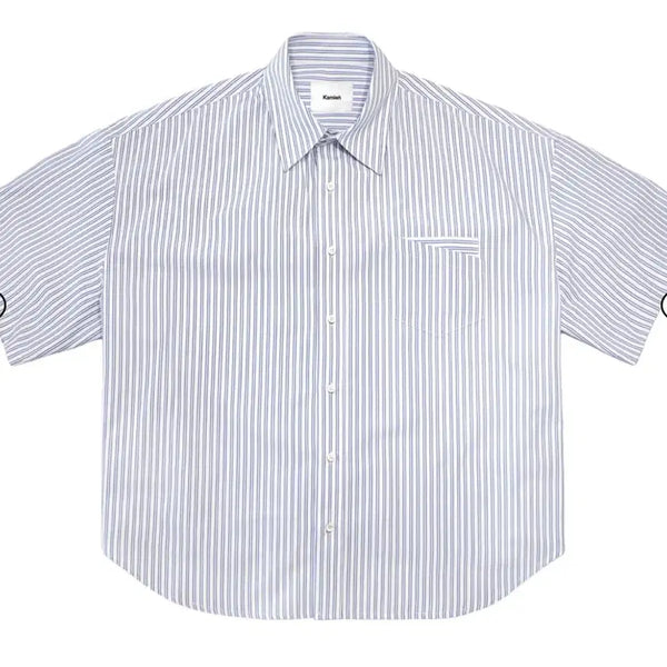 [BUNJANG] Kamien Stripe Half Shirt / [2] 카미엔 스트라이프 하프 셔츠