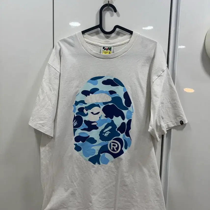 [BUNJANG] BAPE Camo Short Sleeve T-Shirt White / 베이프 카모 반팔티 화이트