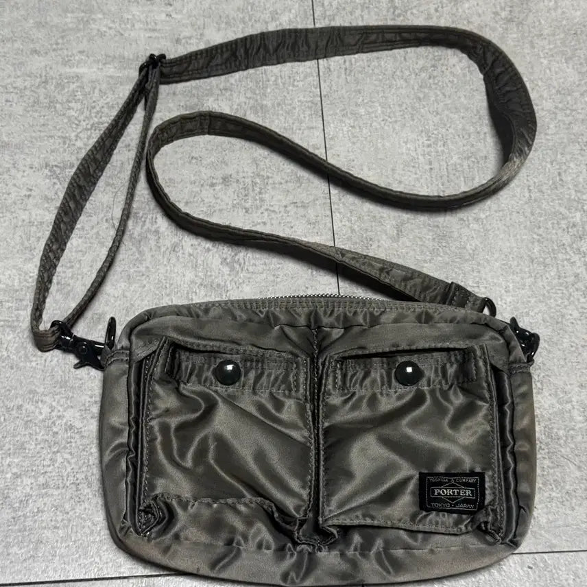 [BUNJANG] Porter Shoulder Bag Silver Grey / 포터 숄더백 실버그레이