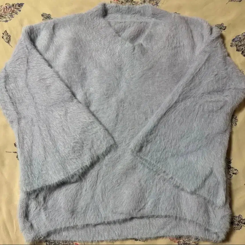 [BUNJANG] Angora V-Neck Knit - Lavender / 앙고라 연보라 니트