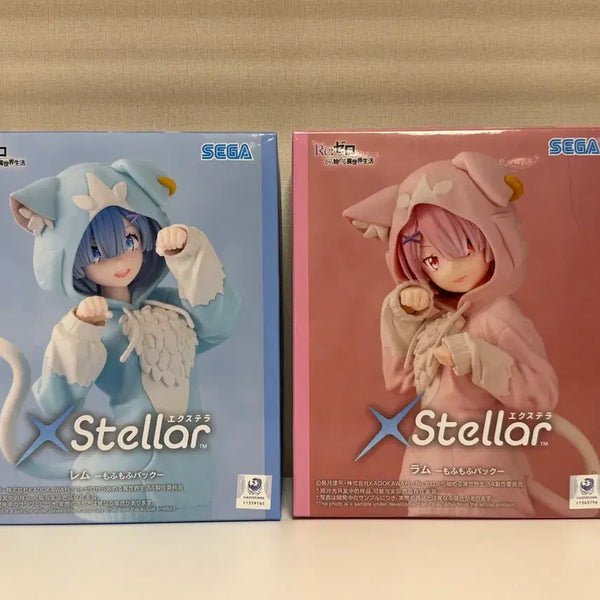 [BUNJANG] Sega Re:Zero Rem & Ram Mofumofu Figure / 세가 리제로 엑스텔라 렘&람 모후모후 피규어