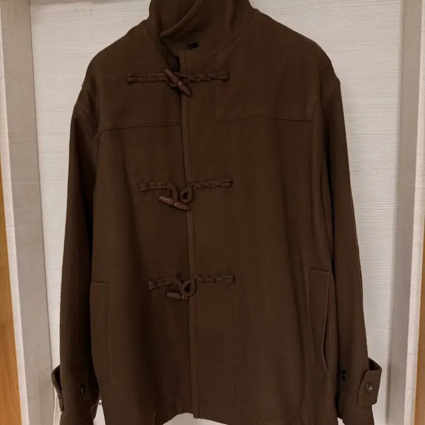 [BUNJANG] Brown Yak Pure Wool Stand Collar Duffle Coat Mocha Size 5 / 브라운야드 퓨어울 스탠드 카라 더플코트 모카 5사이즈