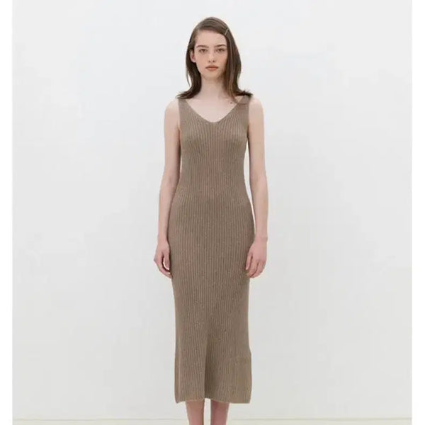 [BUNJANG] Bemuse Venet Bert Dress Beige / 비뮤즈 베뉴엣 베르트 원피스, 베이지