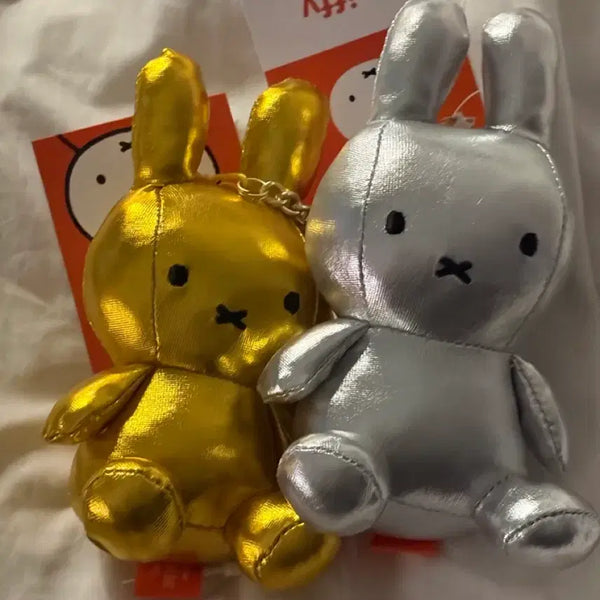 [BUNJANG] Miffy Gold/Silver Doll Keyring / 미피 금은 인형 키링 실버/골드