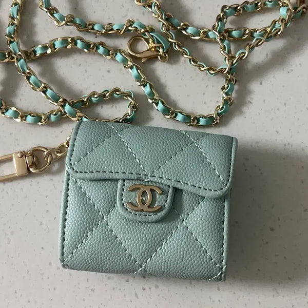 [BUNJANG] Designer-Inspired AirPods Pro Case Mini Bag Charm with Chain / 명품st 에어팟 프로 케이스 및 키링 미니백 백참 새상품 체인포함