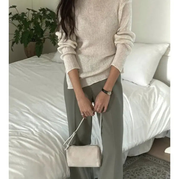 [BUNJANG] Understanding See-through Loose Fit Knit (Oatmeal Beige) / 언더스탠딩 시스루  루즈핏 니트