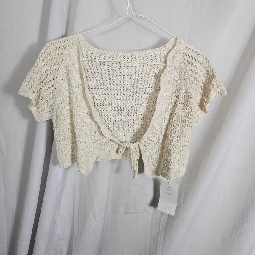 [BUNJANG] Knit Crop Cardigan (New) / 뜨개 크롭 가디건(새상품)