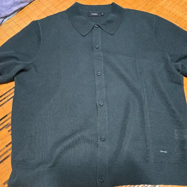 [BUNJANG] Men's Short Sleeve Knit Cardigan - Dark Green / 반팔가디건 니트가디건 새제품