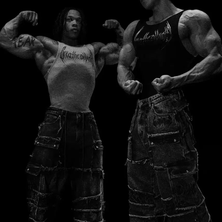 [BUNJANG] Breathe Divinity Noir Advanced Beater 2-Pack Tank Tops / [XL] 브리드디비니티 나시 2팩 / 짐샤크 영엘에이 breathedivinity