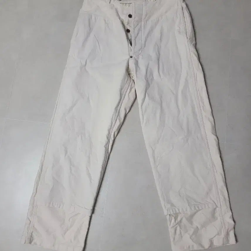 [BUNJANG] Nigel Cabourn Railman Double Knee Pants Ivory / 나이젤카본 레일맨 더블니 팬츠 아이보리(32)