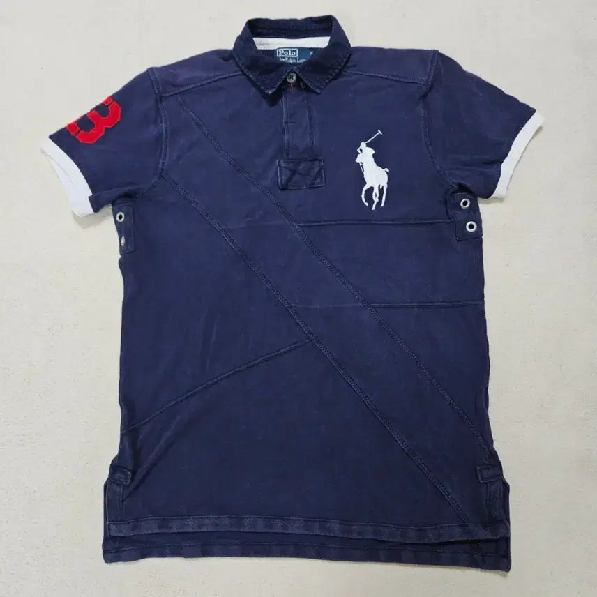 [BUNJANG] Polo Ralph Lauren Big Pony Diagonal Cut PK T-Shirt / 폴로 랄프로렌 빅포니 사선절개 pk 반팔 카라티 급처
