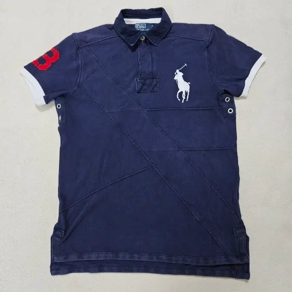 [BUNJANG] Polo Ralph Lauren Big Pony Diagonal Cut PK T-Shirt / 폴로 랄프로렌 빅포니 사선절개 pk 반팔 카라티 급처