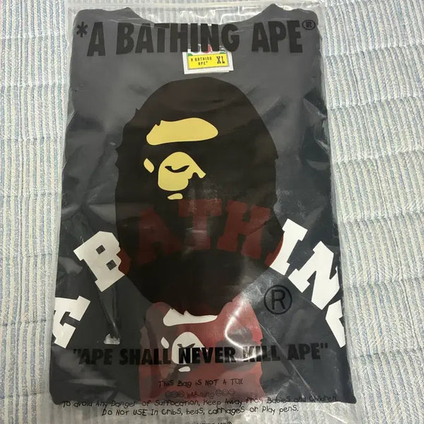 [BUNJANG] A BATHING APE ABC Camo College Short Sleeve T-shirt (Red) XL / 베이프 abc 카모 컬리지 반팔 (레드)