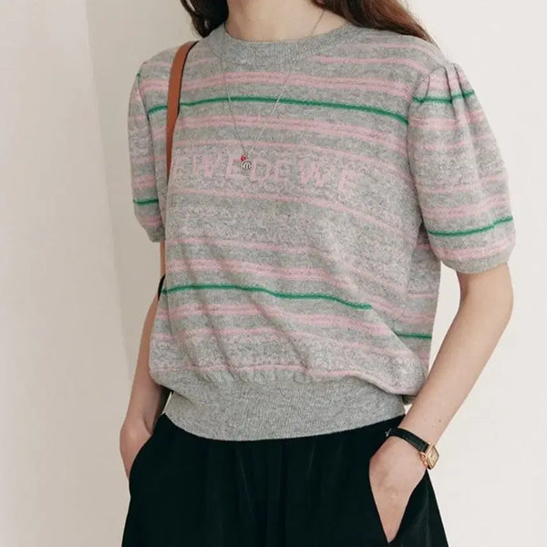 [BUNJANG] DEWYDEWY Short Sleeve Knit T-shirt / 듀이듀이  반팔 니트