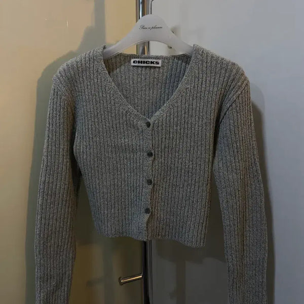 [BUNJANG] Chix Cropped Cardigan / 칙스 크롭 가디건
