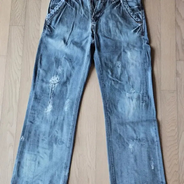 [BUNJANG] Washed Black Denim Pants Size 30 / 워시드 블랙 데님 팬츠
