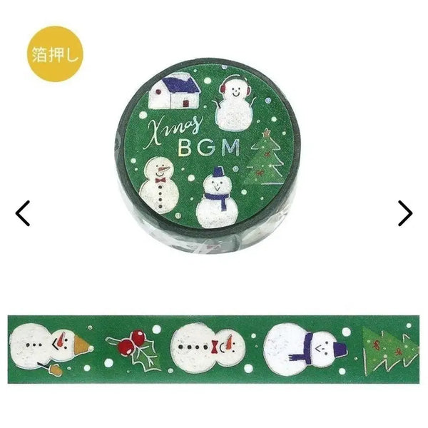 [BUNJANG] BGM Christmas Limited Snowman Washi Tape / BGM 크리스마스한정 일본마테 스노우맨 마테띵
