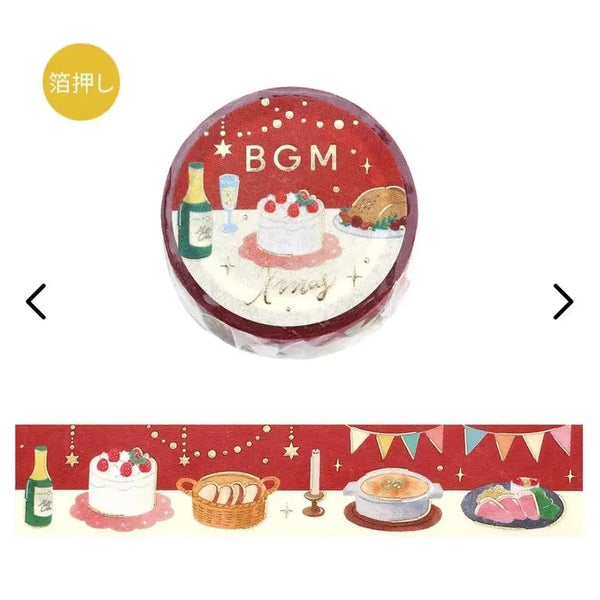 [BUNJANG] BGM Christmas Limited Dinner Time Masking Tape / BGM 크리스마스한정 일본마테 디너타임 마테띵