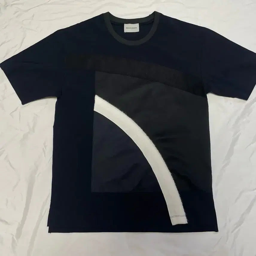 [BUNJANG] Solid Homme Color Block T-Shirt / 솔리드옴므 배색 티셔츠