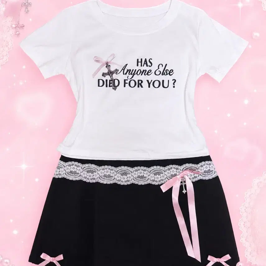 [BUNJANG] Hime Gyaru Top and Skirt Set / 히메갸루 상하의 세트 팔아요