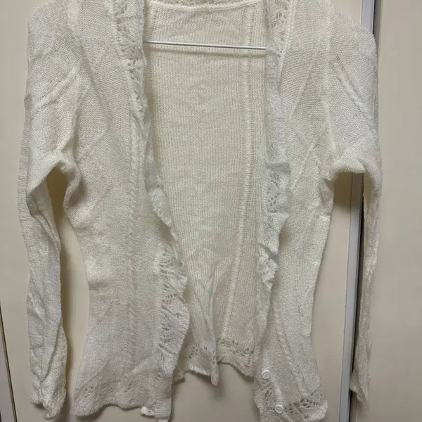 [BUNJANG] Avery Ivory Knit Cardigan / 에이블리 아이보리 니트 가디건