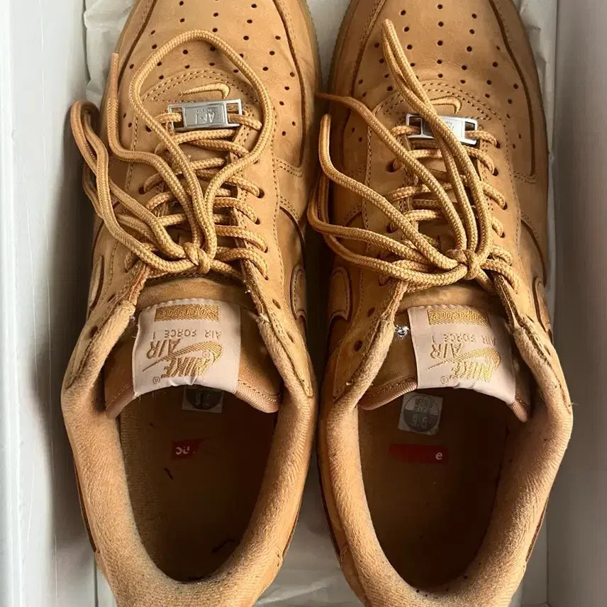 [BUNJANG] Nike x Supreme Air Force 1 Low "Wheat" (275mm) / 나이키 슈프림 된장포스 275