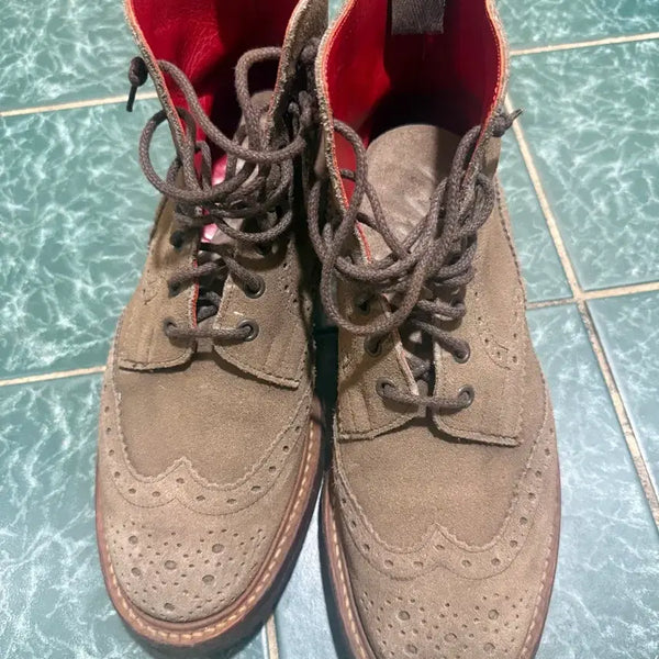 [BUNJANG] Tricker's Stow Suede Commando Sole Boots / 트리커즈 스토우 스웨이드