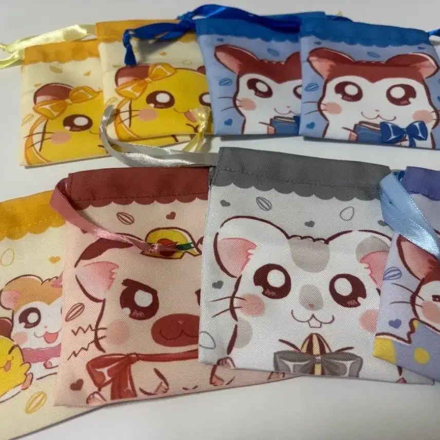 [BUNJANG] Hamtaro Mini Pouch Bundle Set / 방가방가 햄토리 미니 파우치 일괄