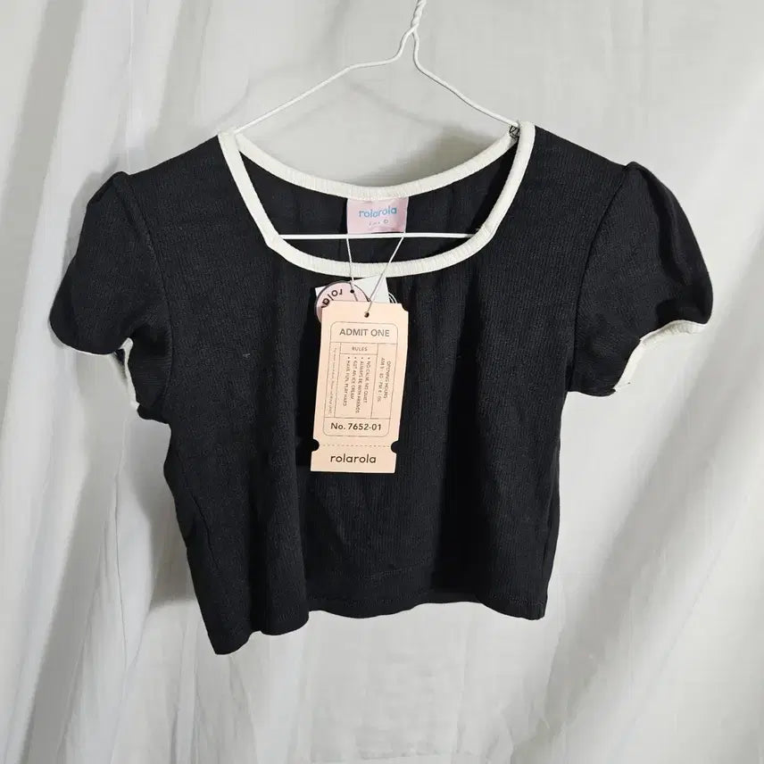 [BUNJANG] Rollercolor Crop Ring T-Shirt / 로라로라 크롭링거티(새상품)