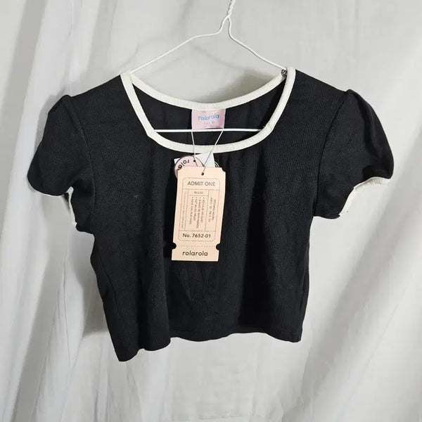 [BUNJANG] Rollercolor Crop Ring T-Shirt / 로라로라 크롭링거티(새상품)