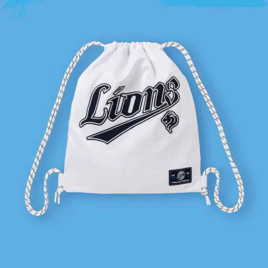 [BUNJANG] Samsung Lions x 8seconds Light Logo Gym Sack White / 삼성라이온즈 X 에잇세컨즈 라이트 로고 짐색 화이트