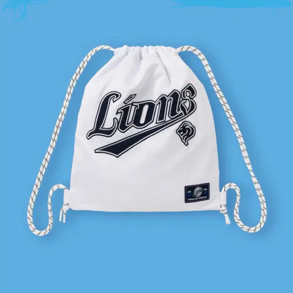 [BUNJANG] Samsung Lions x 8seconds Light Logo Gym Sack White / 삼성라이온즈 X 에잇세컨즈 라이트 로고 짐색 화이트