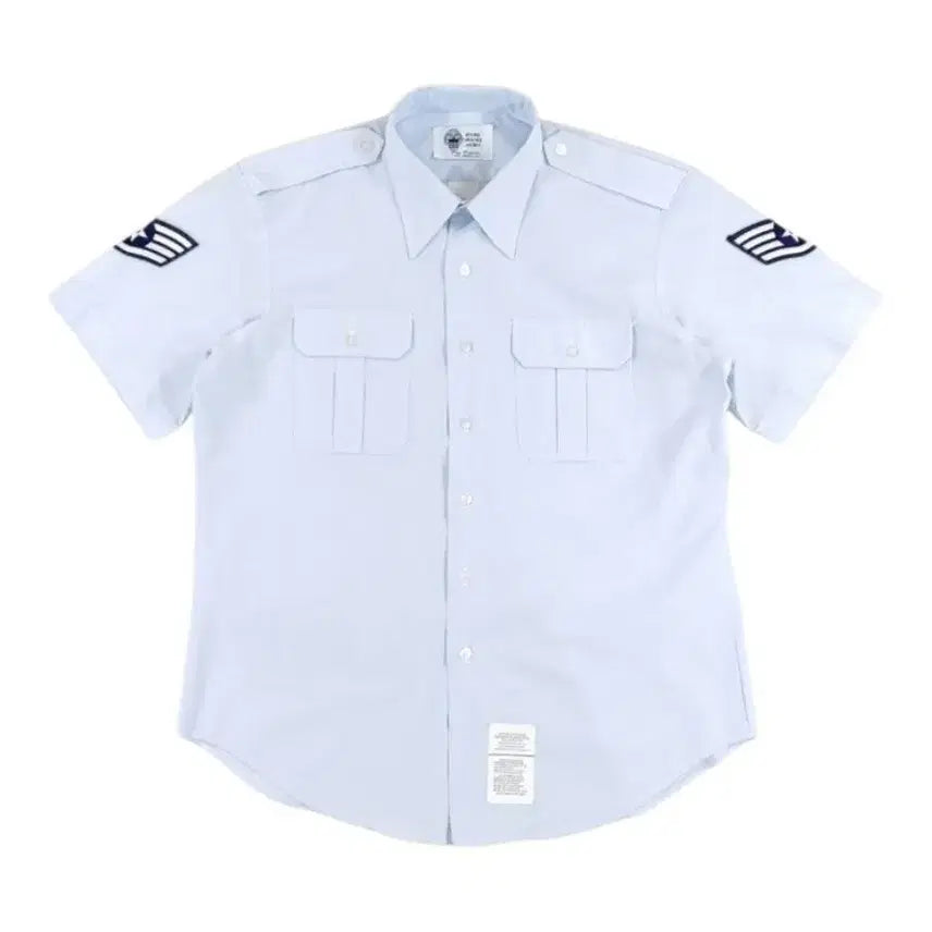 [BUNJANG] USAF AF Blue Dress Short Sleeve Shirt Size 17 / 미공군 AF블루 드레스 반팔셔츠 17
