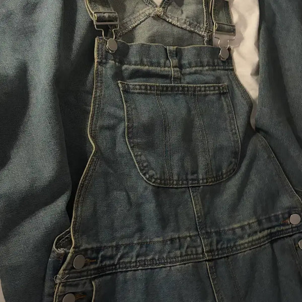 [BUNJANG] Denim Overalls Farmer Graduation Photo Outfit / 멜빵바지 데님 농부 졸사