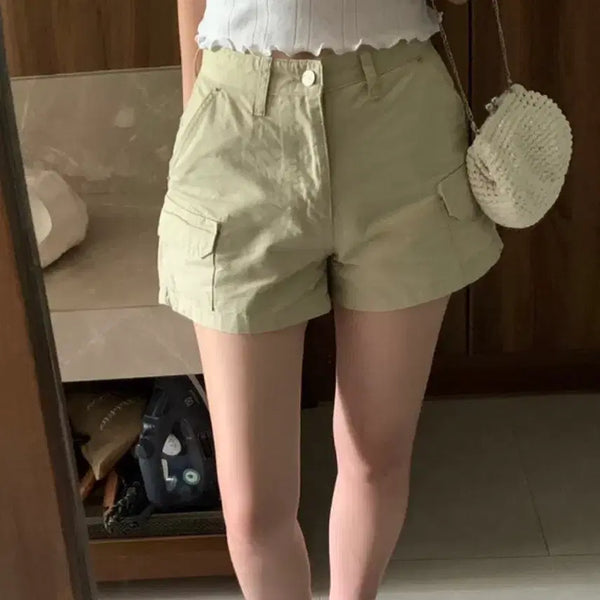 [BUNJANG] Peter Pan and Wendy Trip Cargo Short Pants Beige / 피터앤웬디 트립 카고 숏 팬츠 베이지
