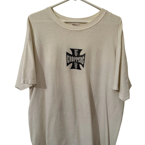 [BUNJANG] West Coast Choppers 00s Classic Big Iron Cross Long Beach T-Shirt XL / 00s 웨스트코스트차퍼스 클래식 빅 아이언 크로스 롱비치 반팔티