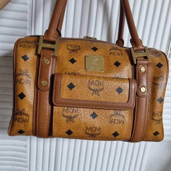 [BUNJANG] MCM Visetos Pattern Tote Bag Brown / MCM 비세토스 패턴 토트백 브라운 넓이25 길이16