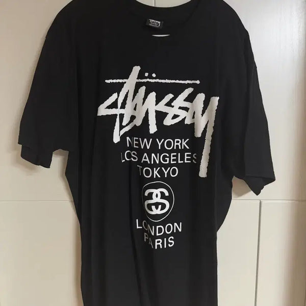 [BUNJANG] Stussy World Tour T-Shirt Black / 스투시 월드투어 티셔츠 블랙