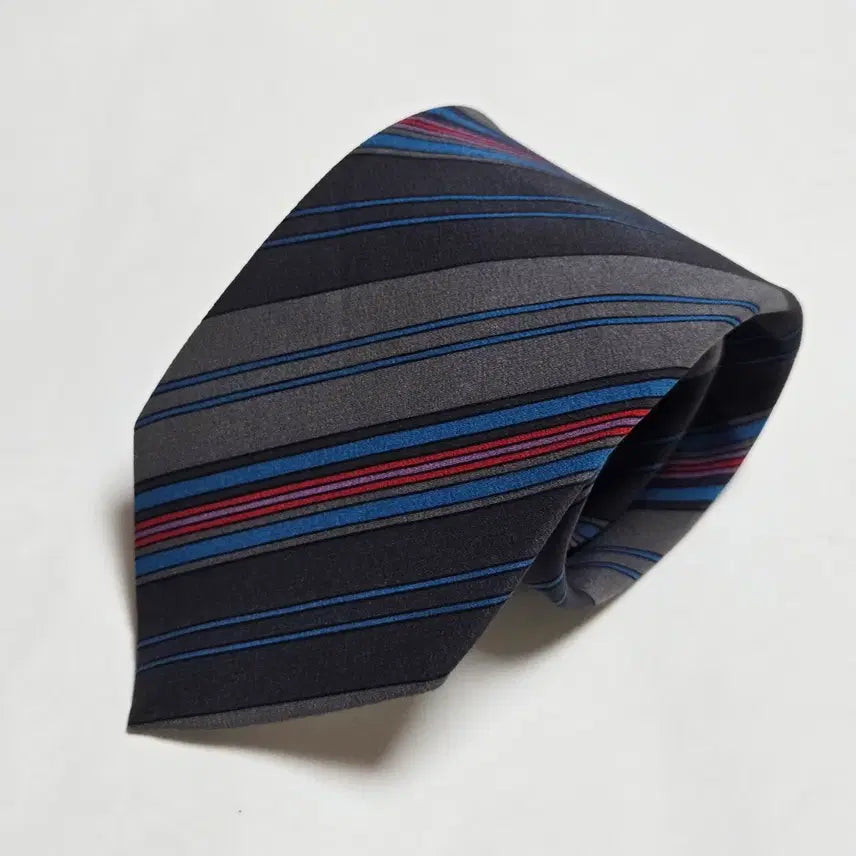 [BUNJANG] Balenciaga Silk Stripe Necktie / 이태리산 발렌시아가 스트라이프 넥타이